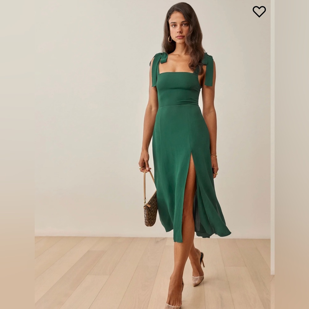 Reformation Twilight Dress in Emerald - Worn Once!